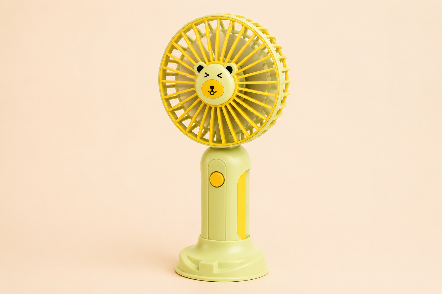 Cute Cartoon Mini Fan for Kids – USB Rechargeable Handheld & Desktop Fan